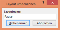 Layout in PowerPoint umbenennen